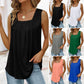 👚 60% DE RÉDUCTION! 🌸 Débardeur Sans Manches à Col Carré – Tissu Doux, Coupe Tendance & Polyvalent ✨