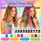 🎨 50% DE RÉDUCTION! ⚡ Kit craies capillaires – 12 couleurs, lavable & facile – Idéal pour fêtes ✨