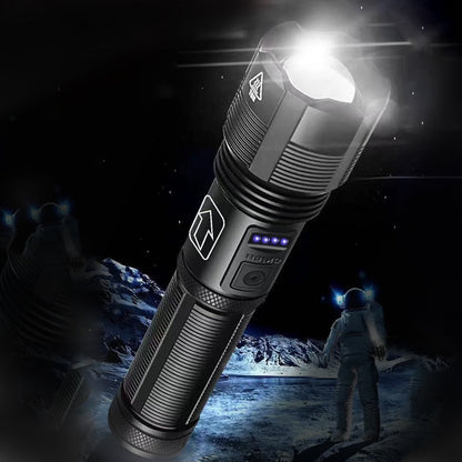 Lampe de poche tactique rechargeable zoomable XHP50 (nouveau modèle offre à durée limitée ⚡)