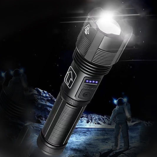Lampe de poche tactique rechargeable zoomable XHP50 (nouveau modèle offre à durée limitée ⚡)