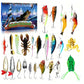 🎣 60% DE RÉDUCTION ! ✨ Ensemble de Leurres de Pêche Réalistes - 24 Leurres Robustes avec Boîte de Rangement, Idéal pour Débutants et Experts 🐟📦