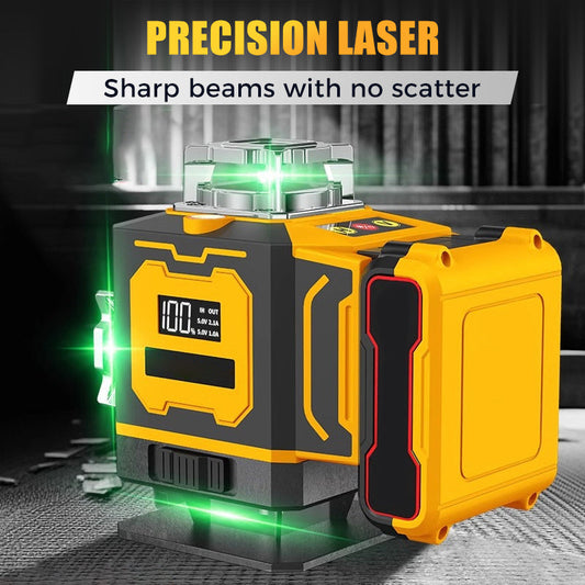 📏 69% DE RÉDUCTION ! ✨ Niveau Laser Multifonction - Double Axe Automatique avec Affichage Numérique pour une Précision Extrême sur Tous Types de Travaux 🔧⚡