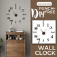 🕰️ 50% de réduction 🎉 Horloge Murale Moderne DIY – Installation Sans Perçage, Design Épuré & Affichage Numérique Clair ✨📦