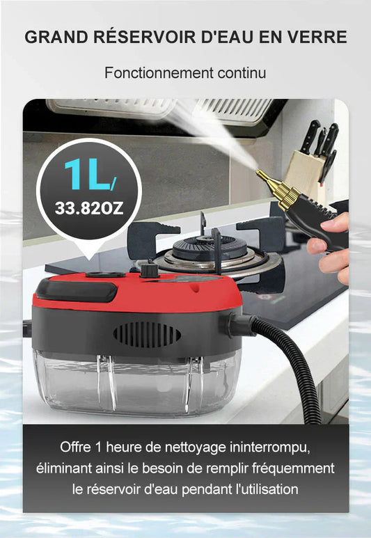 🔥 60% DE RÉDUCTION! 💨 NETTOYEUR VAPEUR 2500W - Nettoyage Écologique & Désinfection 99.9%, 5 Accessoires pour Toutes Surfaces, Garantie 2 Ans 🌿🧼