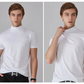 👕 50% de Réduction! 🔝 T-shirt Slim Fit à Col Montant pour Homme – Ajusté, Confortable & Style Moderne 🎁