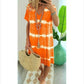 👗 50% DE RÉDUCTION 🌊 Robe-t-shirt ample à manches courtes, rayée & teinte au nœud – Coton doux, coupe décontractée – Parfaite pour un look tendance et confortable en été ou à la plage – légère et facile à accessoiriser ✨☀️