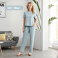 🌸 60% DE RÉDUCTION ! 👚 Ensemble Haut & Pantalon Décontracté pour Femme – Tissu Doux, Coupe Décontractée & Look Quotidien 👖