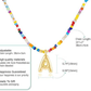 💜DERNIER JOUR DE LA PROMOTION - 50 % DE RÉDUCTION💜 Collier à lettres en perles pour femmes🔤A-Z