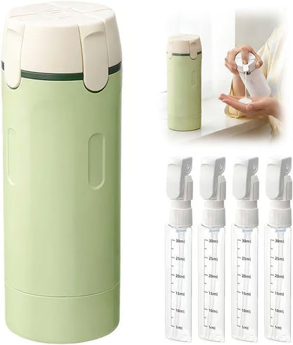 🧴 50% DE RÉDUCTION ! ✈️ Set de 4 Flacons de Voyage – Rechargeables, Étanches & Format Compact TSA 🧳
