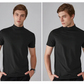 👕 50% de Réduction! 🔝 T-shirt Slim Fit à Col Montant pour Homme – Ajusté, Confortable & Style Moderne 🎁