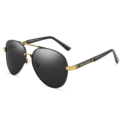 🕶️ 60% DE RÉDUCTION ⏳ Lunettes soleil polarisées UV400 – Monture TR90+métal léger (25g) – Protection jour & nuit, design double pont – idéales homme & femme 🌙