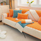 🛋️ 50% DE RÉDUCTION! 🧵 Housse de Canapé Antidérapante en Velours Côtelé – Colour Block avec Dentelle, Douce & Ajustement Universel 🏠