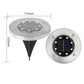 🌞 50% DE RÉDUCTION! 💡 Lampe solaire de sol 8 LED – Acier inoxydable & allumage auto ✨