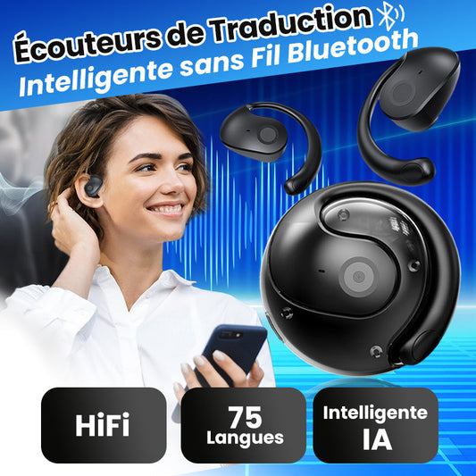 🔥 2025 Nouveauté – Écouteurs de Traduction Intelligente Sans Fil 🎧 ✨ Profitez de la Technologie Bluetooth à Moitié Prix ! Traduisez et Communiquez Facilement 🌍💬