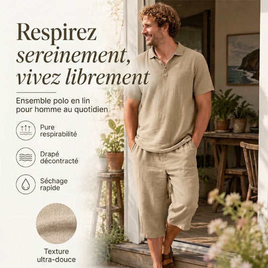 👔 50% DE RÉDUCTION 🌿 Ensemble chemise & pantalon décontracté en lin – Léger, respirant & coupe relaxe – Parfait pour l’été, les vacances ou le bureau – look naturel et sans effort 👖✨☀️