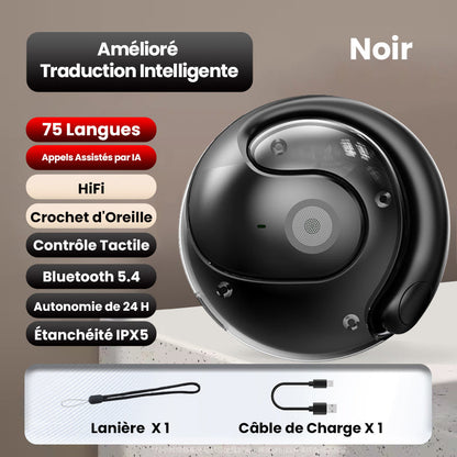 🔥 2025 Nouveauté – Écouteurs de Traduction Intelligente Sans Fil 🎧 ✨ Profitez de la Technologie Bluetooth à Moitié Prix ! Traduisez et Communiquez Facilement 🌍💬