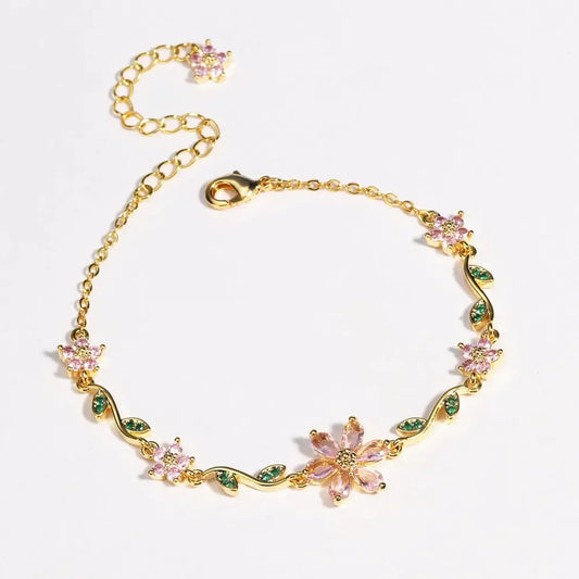 🌸 50% de réduction! ✨ Bracelet Fleuri 2026 – Élégant, Cadeau Idéal & Finition Délicate 💝