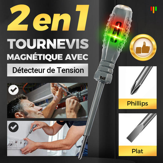🔧 50% DE RÉDUCTION! ✨ Tournevis Magnétique 2-en-1 - Détection de Tension Integrée avec 20 Embouts pour Réparations Précises 🛠️⚡