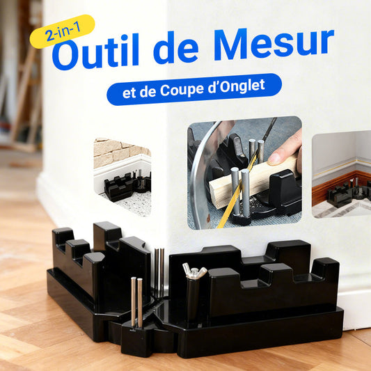 🛠️ 50% DE RÉDUCTION! ✨ Outil 2-en-1 Mesure et Coupe - Double Fonction avec Lame Rotative et Rétractable pour Travaux de Bricolage Précis 📏✂️