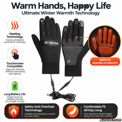 🧤 50% DE RÉDUCTION! ❄️ Gants chauffants électriques – Chaleur durable pour l'extérieur ✨