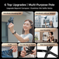 📸✨✨ Perche à Selfie Magnétique 4-en-1 🎉 avec Rotation 360° 🔄 — Support stable 🧲, fonction trépied 🦿, télécommande sans fil 📲 et poignée ergonomique 💫 : Capturez chaque angle facilement 🎥📷