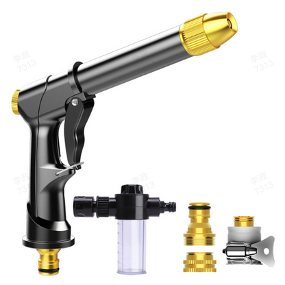 🔫 50% DE RÉDUCTION 💧 Pistolet à eau haute pression portable – Lavage auto facile & arrosage polyvalent – Compact, puissant & 5 buses réglables – parfait pour voiture, jardin ou terrass 🚗