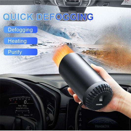 🚗 50% DE RÉDUCTION! 💨 SOUFFLERIE CHAUFFANTE EN FORME DE COUPE - Design Compact & 3 Niveaux de Chaleur, Ventilation Rapide pour Tous Véhicules, Installation Facile sur Tableau de Bord 🌡️🔌