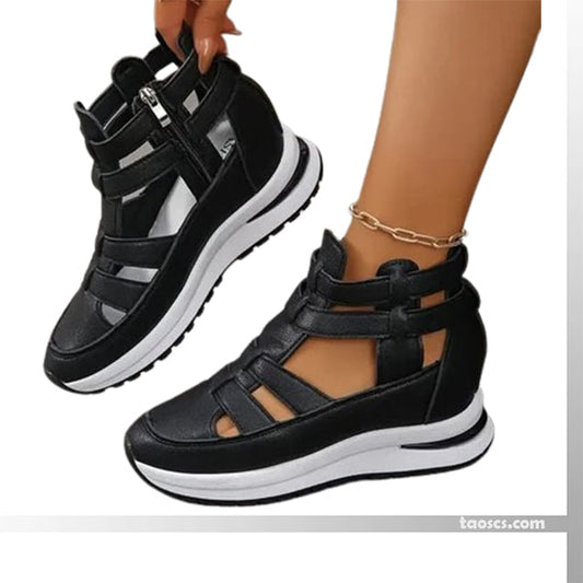 👡 60% DE RÉDUCTION! ✨ Sandales Compensées Confortables & Légères – Fermeture Éclair Latérale, Look Tendance & Semelle Antidérapante 🌸