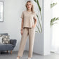 🌸 60% DE RÉDUCTION ! 👚 Ensemble Haut & Pantalon Décontracté pour Femme – Tissu Doux, Coupe Décontractée & Look Quotidien 👖
