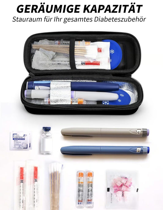 🧊 50% DE RÉDUCTION 🔥 Sac isotherme pour insuline avec indicateur de température – Kit de refroidissement médical – Compact, idéal pour les diabétiques en voyage – maintient au froid pendant des heures sans électricité ✈️