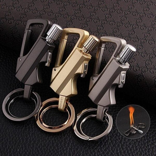 🔥 ACHETEZ 1 - RECEVEZ 1 GRATUIT ! ✨ Porte-Clés Briquet à Silex - Allumage Fiable par Temps Humide ou Venteux pour Camping et Survie 🏕️🔗