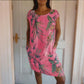 🌷 50% DE RÉDUCTION ! 🍀 Robe à Col Rond à Imprimé Botanique – Vente de Printemps – Tissu Léger, Motif Naturel & Coupe Décontractée 🌸