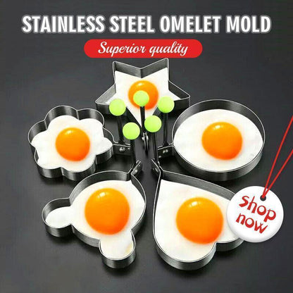 🍳 ACHETEZ 2, OBTENEZ 1 GRATUIT ! 🥳 Moules à omelette en acier inoxydable – Réutilisables & antiadhésifs – Parfaits pour œufs, pancakes ou galettes – cuisson rapide et ludique pour petits déjeuners 💁