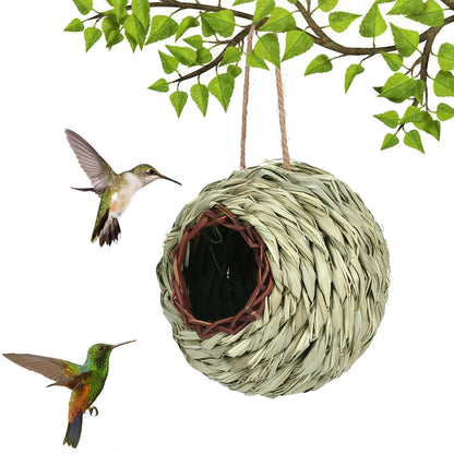 🐦 50% DE RÉDUCTION! 🏠 Nichoir colibris tissé main – Décoratif & abri naturel ✨