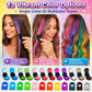 🎨 50% DE RÉDUCTION! ⚡ Kit craies capillaires – 12 couleurs, lavable & facile – Idéal pour fêtes ✨