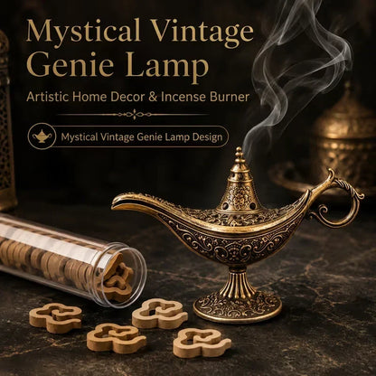 🪔 50% DE RÉDUCTION! ✨ Lampe de Génie Aladdin – Brûle-encens vintage & déco ✨