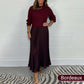 👗 60% DE RÉDUCTION ! ✨ Robe Plissée à Col Rond pour Femmes - Coupe Élégante et Tissu Fluide pour Bureau ou Soirée, Confortable et Stylée 💃📦