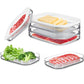🥗 50% DE RÉDUCTION! 🧊 Boîtes alimentaires 3 étages – Réutilisables, couvercle transparent & gain de place ✨