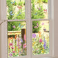 🌺 50% DE RÉDUCTION! 🖼️ Autocollant de Fenêtre Bouquet Floral – Design vibrant, pelable & amovible – Parfait pour maison, café et déco printanière ✨