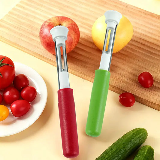 🔪 50% DE RÉDUCTION 🥳 Outil 2-en-1 cuisine – Épluche & évide en un geste – Acier inoxydable, rapide & pratique – indispensable au quotidien 🍎⏱️✨🍽️