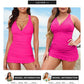 👙 50% DE RÉDUCTION 🌊 Maillot de bain une pièce froncé à décolleté plongeant & dos croisé – Élégant, gainant & parfait pour l'été – allonge la silhouette et met en valeur les courbes ☀️