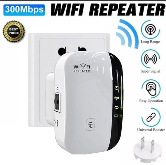 📡 50% DE RÉDUCTION! 🚀 Repeater Wi-Fi 300Mbps – Portée Étendue, Signal Stable & Idéal Pour Couvrir Toute La Maison Ou Le Bureau 🏠