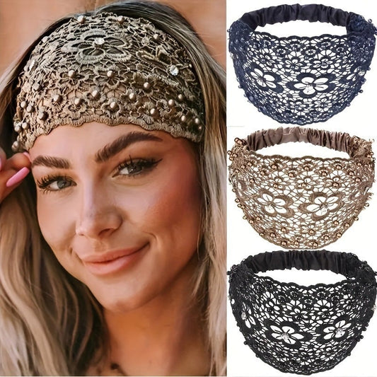 ✨ Élégant Bandeau Creux à Perles – Motifs Fleurs de Prunier 🌸 Plus Vous Achetez, Plus Vous Économisez !