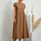 👗 50% DE RÉDUCTION 🌿 Robe d'été sans manches en coton & lin – Coupe fluide, 2 poches & couleur unie – Légère, respirante & parfaite pour les journées chaudes ou les vacances ☀️