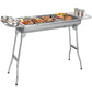 🔥 50% DE RÉDUCTION 🍖 Barbecue charbon pliable acier inox – Compact, portable & parfait pour le camping ou le jardin – Léger, stable & prêt à griller partout 🌲
