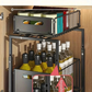 💪 50% DE RÉDUCTION! 🥫 Étagère Double Coulissante Organisateur de Placard – 5 hauteurs réglables, 2 plateaux & acier carbone robuste – Grande capacité, sans installation – Idéal pour cuisine & rangement ✨