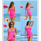 👙 50% DE RÉDUCTION 🌊 Maillot de bain une pièce froncé à décolleté plongeant & dos croisé – Élégant, gainant & parfait pour l'été – allonge la silhouette et met en valeur les courbes ☀️