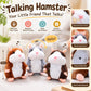 🐹✨ Peluche Hamster Interactif Parlant 15cm – Répétition Vocale Amusante, Hochement de Tête & Peluche Ultra-Douce