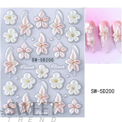 🌸 ACHETEZ 1, OBTENEZ 1 GRATUIT! 💅 Autocollants pour ongles floraux 5D – Effet relief, tenue longue & pose sans UV – Manucure chic en quelques minutes ✨