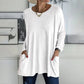 🔥60% DE RÉDUCTION🔥 T-shirt ample femme à manches longues et col rond – Confortable et stylé 👕✨